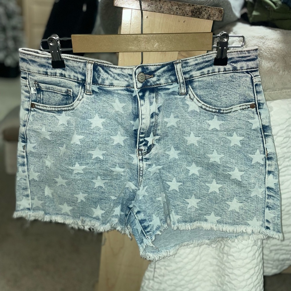 Judy Blue Starry Light Blue Jean Shorts